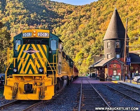 Jim thorpe train rides - Lehigh Gorge Scenic Railway. 3.7 (103 reviews) Claimed. Tours. Closed 9:30 AM - 3:00 PM. See hours. See all 428 photos. Write a review. Add …